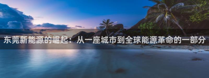 新宝GG苹果版：东莞新能源的崛起：从一座